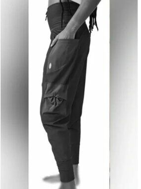 FP Movement by Free People - Black Cargo Joggers High Rise Athletic Pants Small